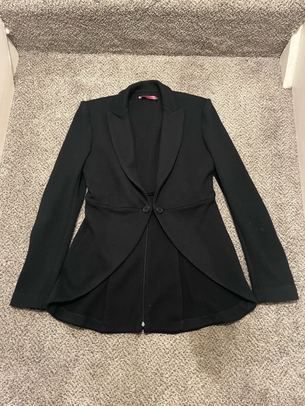 Alice + Olivia Black 100% Wool Blazer Riding Jacket Women’s Size Medium